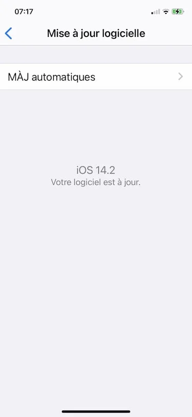 mise a jpur iOS 14.2