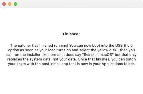 Patched Sur cle usb termine