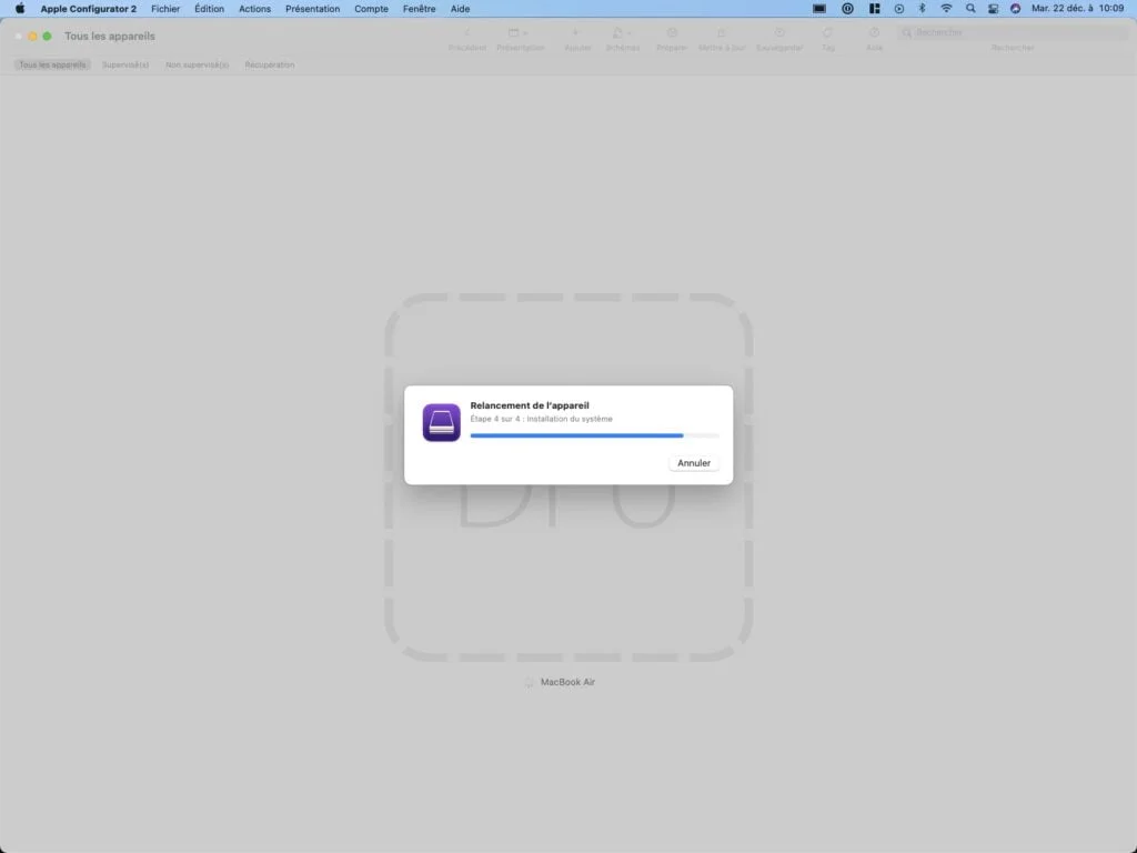 apple configurator 2 installation du systeme