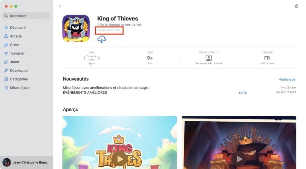 apps iphone concu pour iPad qui fonctionne