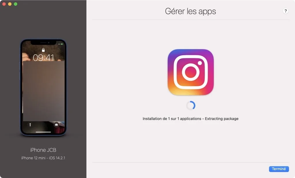 extraction package IPA sur Mac Silicon