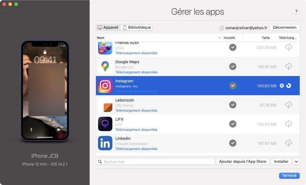 installer instagram sur apple mac silicon
