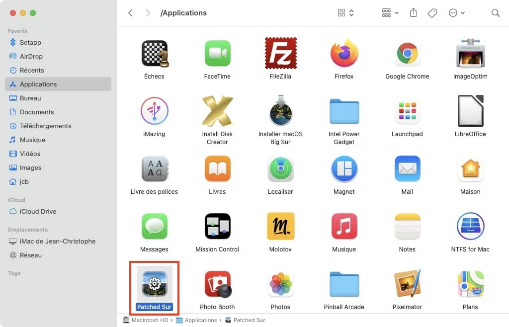 lancer Patched Sur pour appliquer le patch
