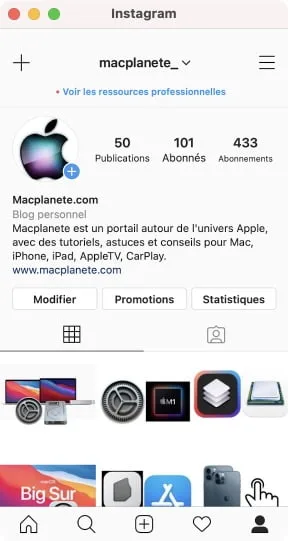 tuto installer Instagram sur macOS Big Sur Apple Silicon