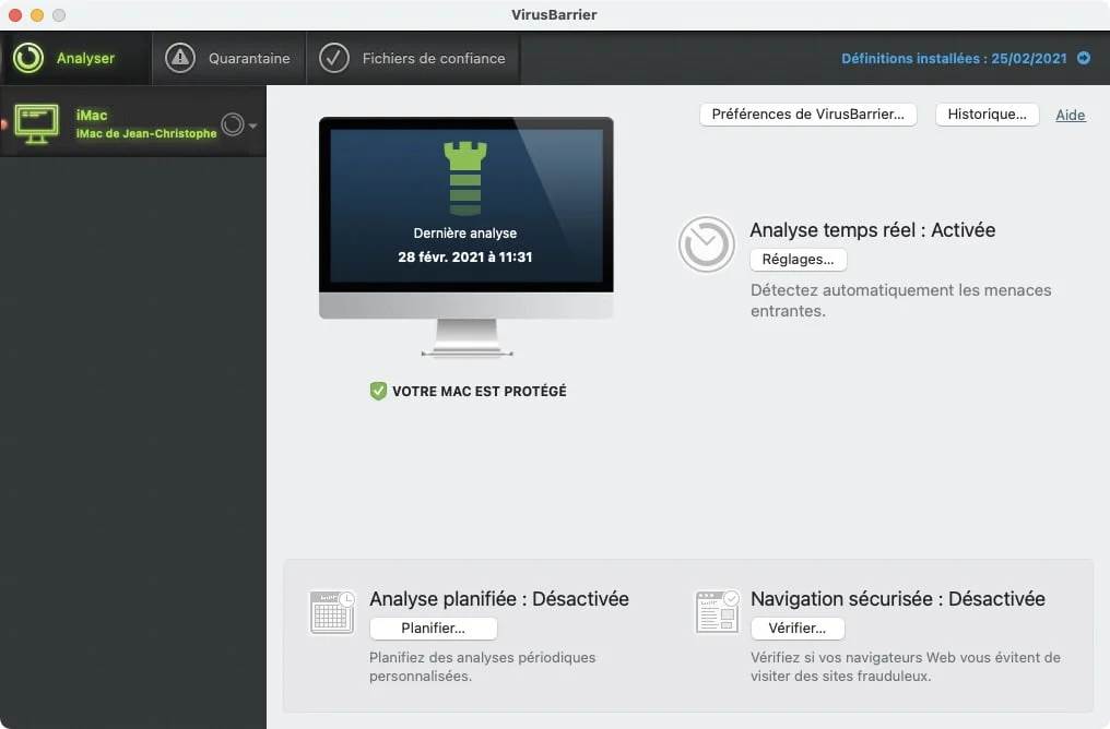 Intego Virusbarrier analyser silver sparrow