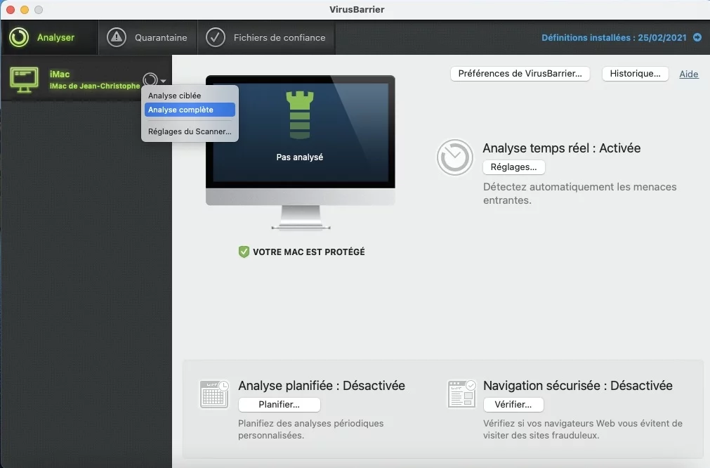 Supprimer silver sparrow avec Intego analyse complete