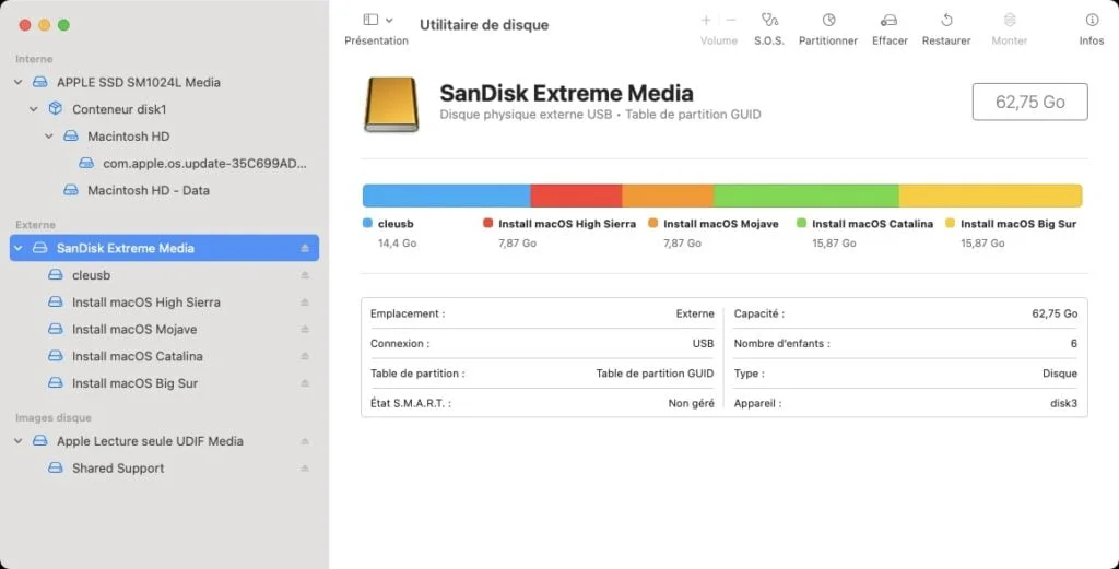 Creer multiboot cle USB macos
