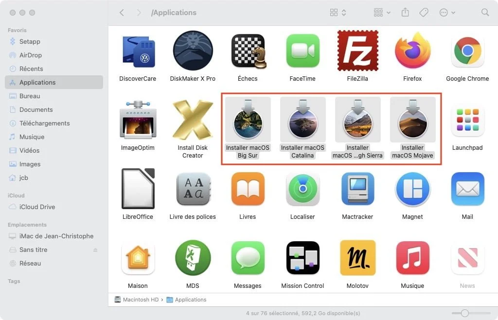 creer une cle USB multi macOS telecharger installateurs