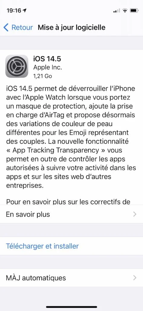 iOS 14.5 pour iPhone et iPadOS 14.5 pour iPad disponibles (liens IPSW) 1 telecharger ios 14.5 OTA