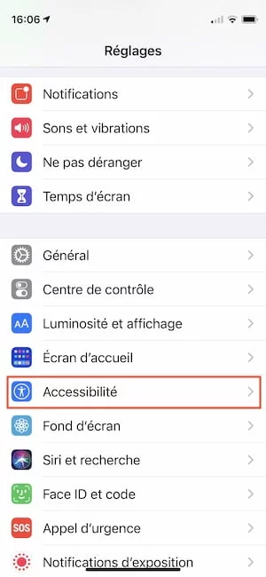 Activer la lecture vocale de texte sur iPhone contenu enonce