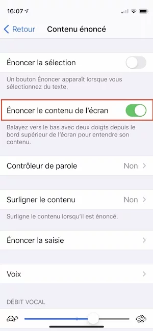 faire son iphone lire du texte