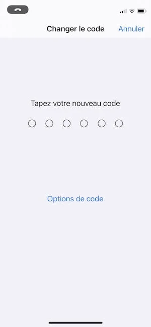iphone options de code
