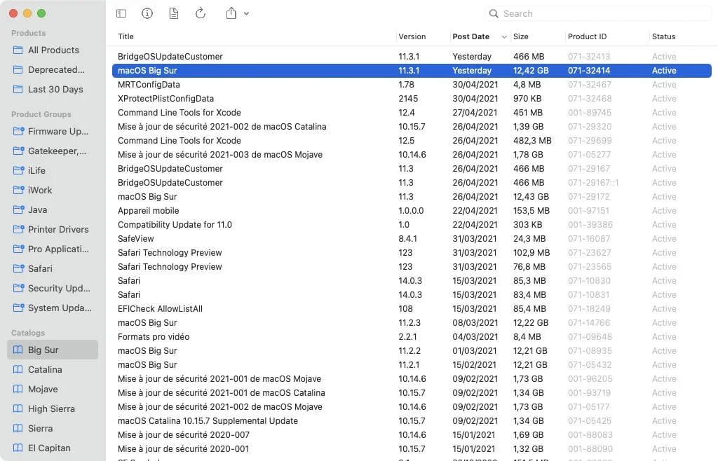macOS Big Sur 11.3.1 download firmware