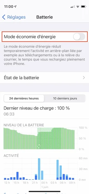 modifier delai de mise en veille iphone