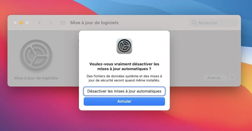 Empêcher la mise a jour vers macOS Monterey, Big Sur, Catalina (3 méthodes) 3 desactiver les mises a jour automatique mac totalement