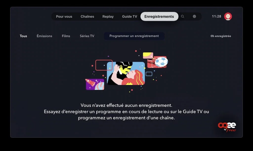 Enregistrement freebox depuis apple Tv et oqee