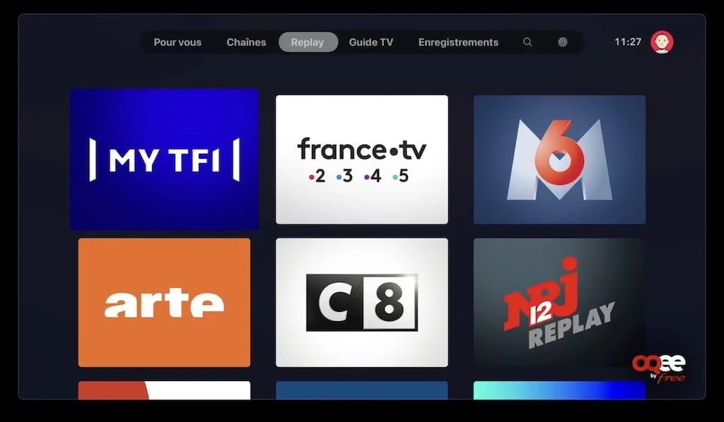 Oqee appletv 4k replay