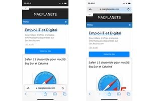 Retrouver la barre de recherche Safari en haut