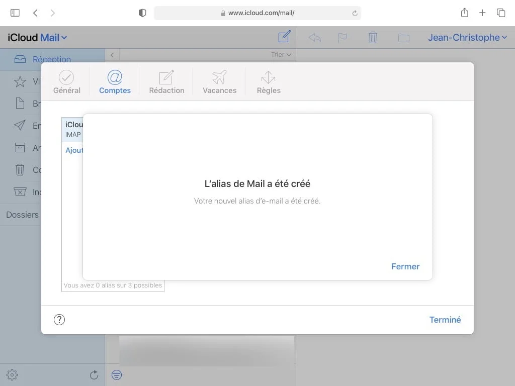 creation alias mail icloud comment faire