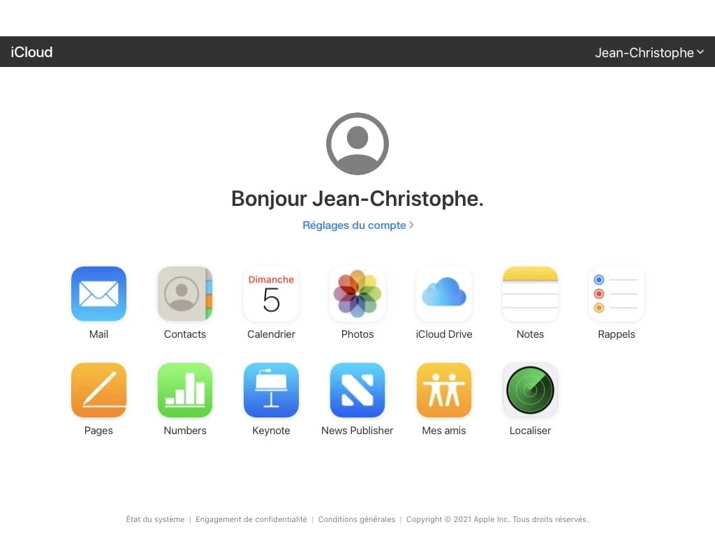 creer un alias iCloud sur icloud.com