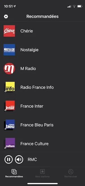 ecouter la radio sur son iPhone radio recommandees
