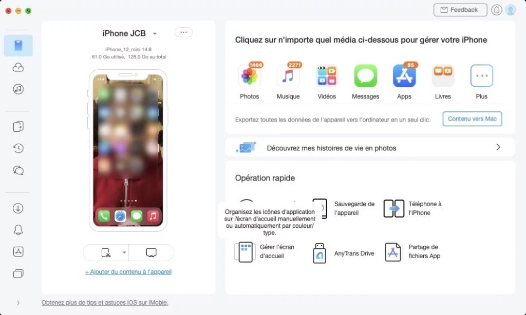 gerer lecran daccueil iphone