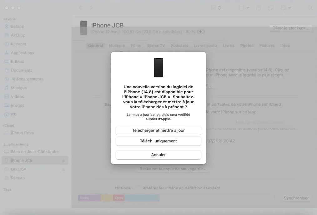 Télécharger iOS 14.8 pour iPhone et iPadOS 14.8 pour iPad (liens directs) 3 telecharger ios 14.8 ipados 14.8 depuis le Mac