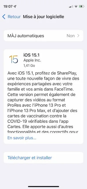 Télécharger iOS 15.1 pour iPhone (liens IPSW) 2 Telecharger iOS 15.1 pour iPhone version finale