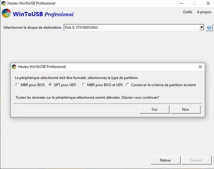 installation windows 11 macbook disque externe