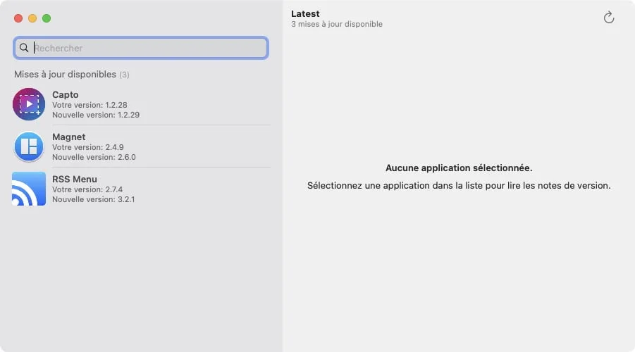 Savoir si une app a ete mise a jour sur Mac avec Latest