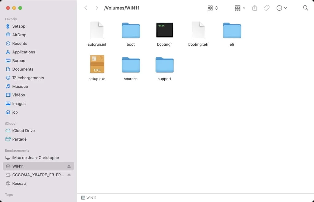 cle usb windows 11 sur mac comment faire