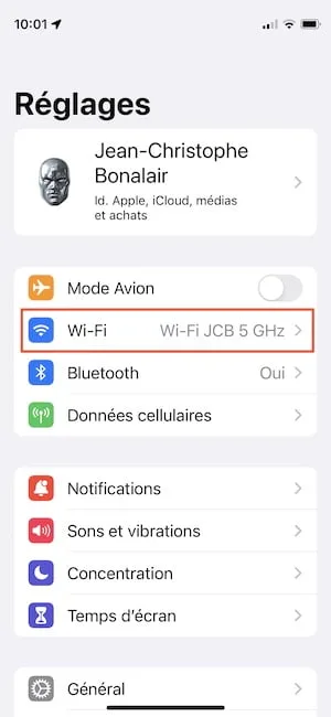 activer adresse wi-fi privee sur iphone