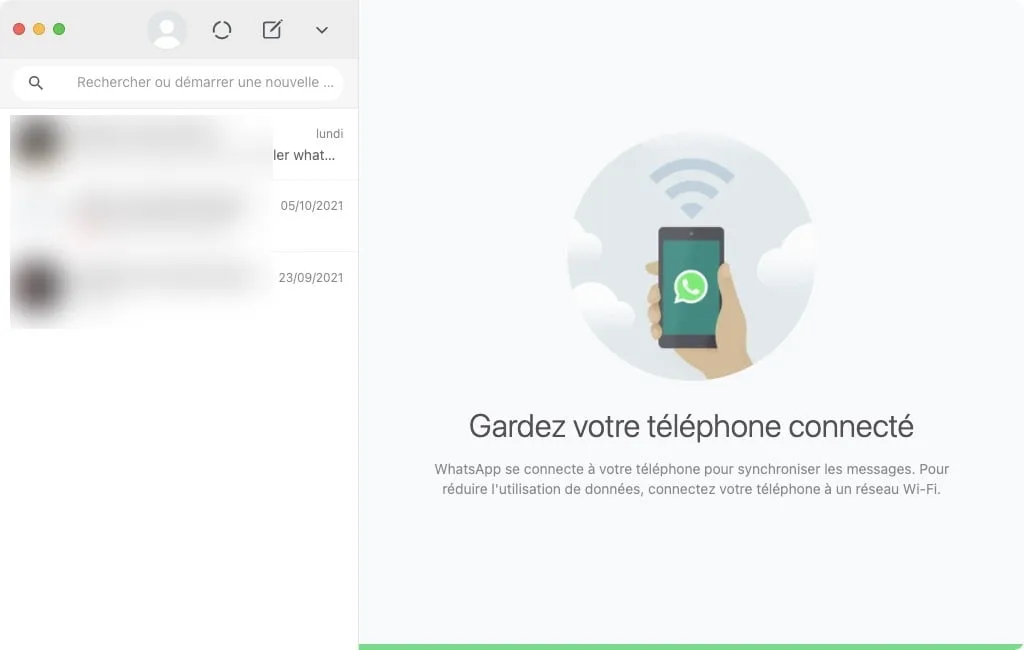 configuration whatsapp pour macbook imac mac mini