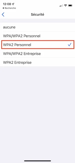 niveau de protection wifi iphone wpa3