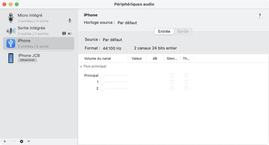 Utiliser son iPhone comme micro sur Mac (Audacity, WavePad, Sound Studio GarageBand...) 3 configurer iphone comme peripherique entree audio sur mac
