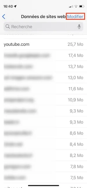 suppression donnees de sites web ios comment faire