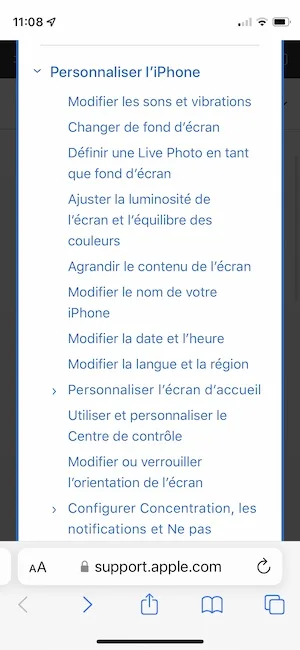 guide utilisateur iphone personnaliser appareil
