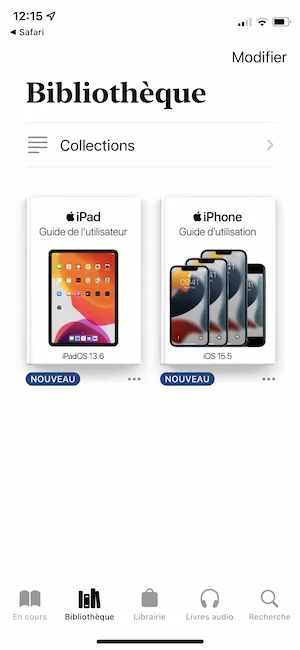 guide utilisation iPad Apple Books