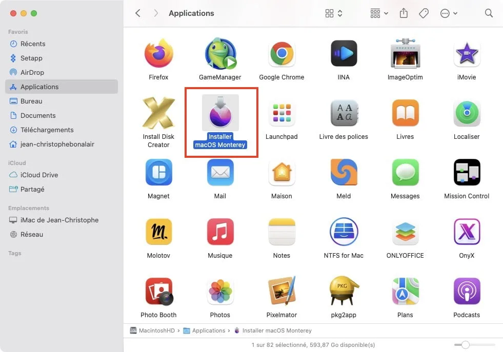 installer a nouveau macos monterey