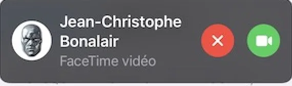 iphone appels entrants en banniere