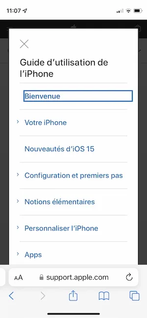 lire manuel iphone