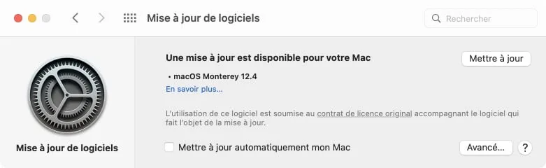 maj macos monterey 12.4 mac