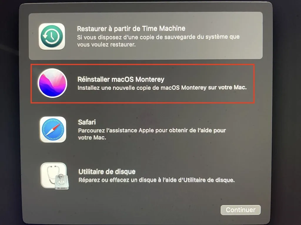 monterey reinstallation