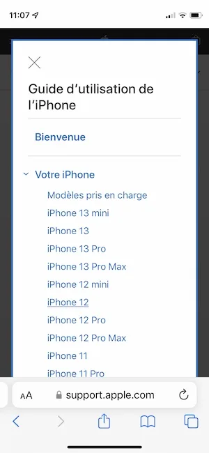 telecharger le manuel de son iphone 13