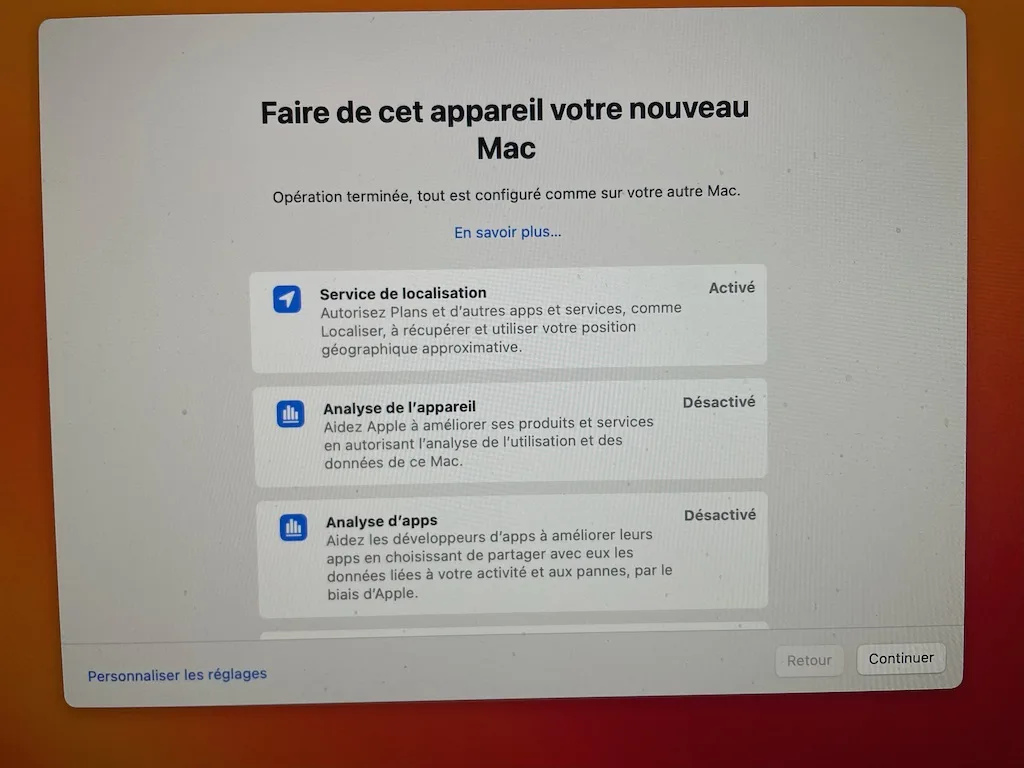 macos ventura service de localisation