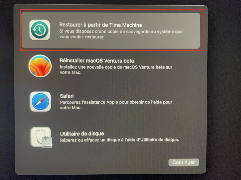 Downgrade macOS Ventura vers macOS Monterey