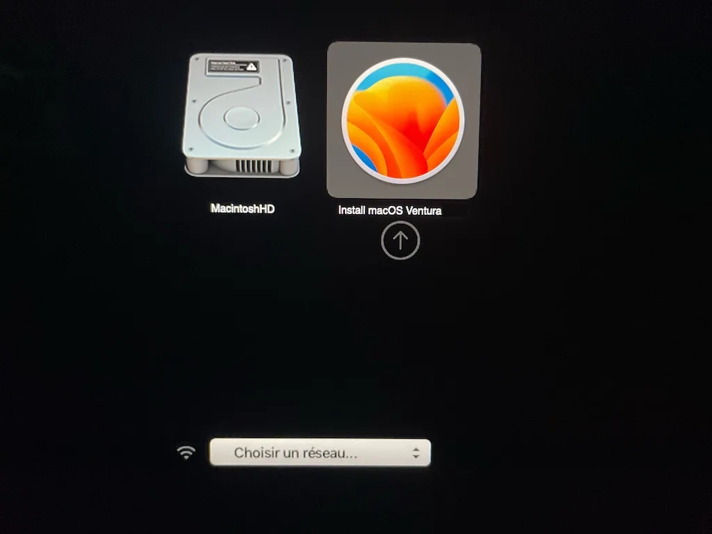 installation propre ventura sur Mac Intel