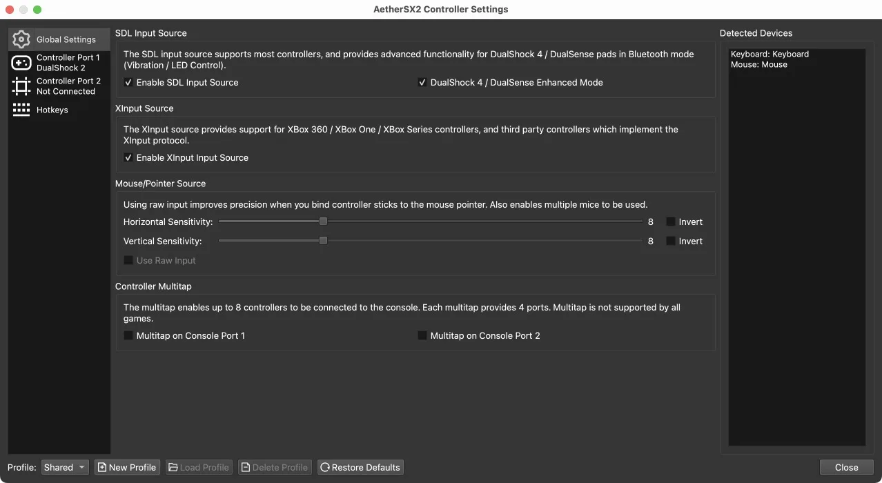 manette ps2 pour jeux ps2 sur mac