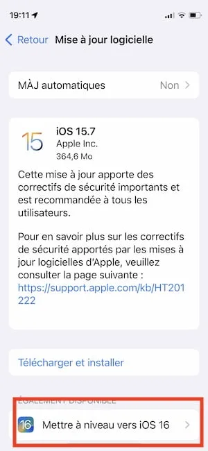iOS 16 maj