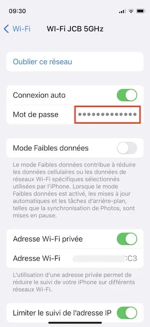 Afficher le mot de passe WiFi de son iPhone (iOS 16) 3 iphone voir mot de passe wifi